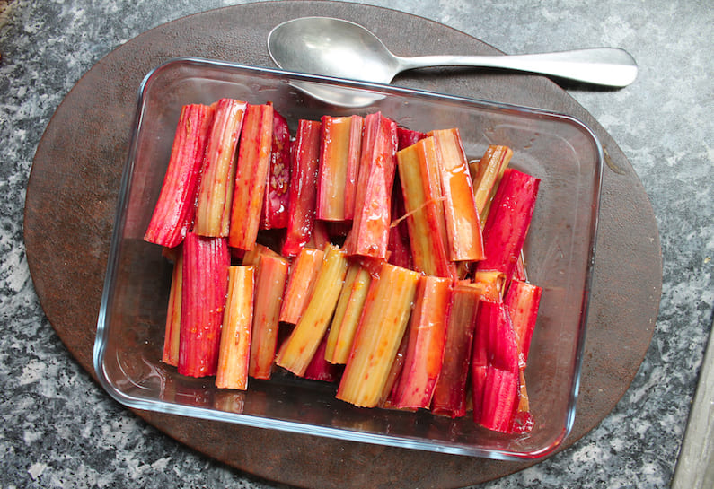 sweet roasted rhubarb